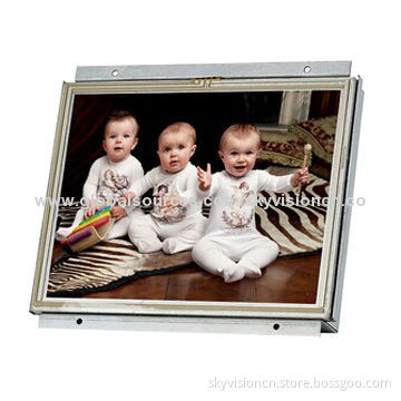 12.1-inch LCD open digital photo frame, table stand and wall-mount